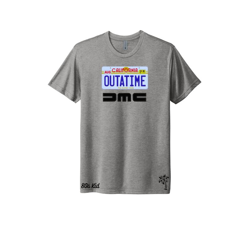 Gray Outatime DMC T-Shirt by Florida Nights Apparel